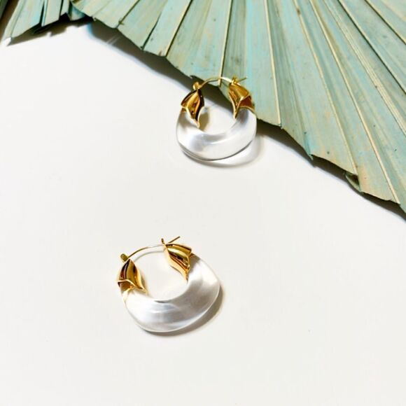 Anthropologie Gold Earrings - Picture 3 of 6